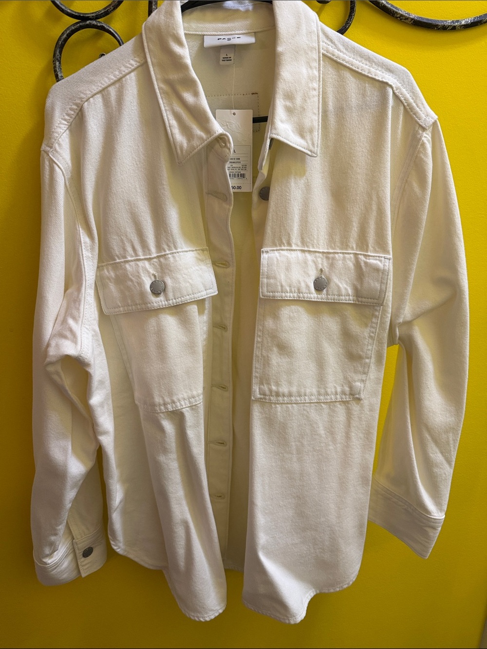 Parke Cream Button Up Size Large
